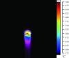 Fig 3. Thermal image of 400 μm TOP surgical tip at 700°C.