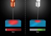 A comparison of needle penetration force of a standard dental needle (left) and a scalpel bevel needle (right). (Illustration by AEGIS Media LLC, based on original illustration copyright of Septodont, Inc. Used with permission.)