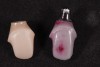 Fig 7. Labial view (laboratory) of wax pattern and copy milled zirconia substructure using angulated screw channel system.