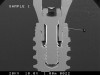 Fig 1. Fit of locking-taper conical connection implant and abutment at 10X (Fig 1) and 1000X (Fig 2).