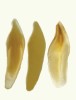 Fig 8. Cross-sections: feldspathic (left); zirconia (center); natural tooth (right).