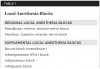 Table 1. Local Anesthesia Blocks