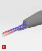 Fig 5. The use of a laminar airflow solves the problem of preventing debris and blood from coating the lens of the videoscope. An air vortex is formed in front of the lens, which protects the lens from being obscured by debris. The use of air to protect the lens eliminates the need for water flowing over the lens, as is used with the endoscope. Water tends to create bubbles and cloud the image.