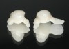 Fig 6. Two zirconia winged resin bonded bridges replacing Nos. 7 and 10. The wings and frame are 100% zirconia. Porcelain has been pressed over the frame, creating the veneers Nos. 7 and 10.