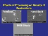 Figure 16  Electron micrograph of the microstructure of a hand-layered porcelain, a pressed crown, and a Vitabloc Mark II CAD/CAM block.